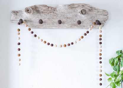 Brown Ombre Felt Ball Garland - Redheadnblue