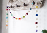 Random Mod Rainbow Felt Ball Garland - Redheadnblue