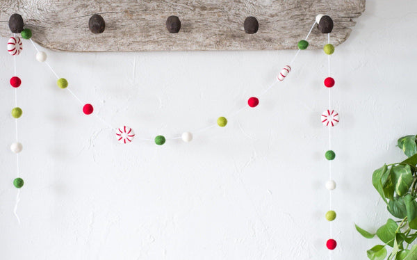 Christmas Peppermint Candy Garland - Redheadnblue