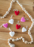 Felt Heart Ornaments - Redheadnblue