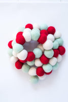 Retro Christmas Felt Ball Garland - Redheadnblue