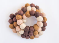 Brown Ombre Felt Ball Garland - Redheadnblue