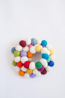 Random Mod Rainbow Felt Ball Garland - Redheadnblue