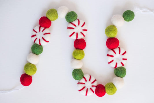 Christmas Peppermint Candy Garland - Redheadnblue