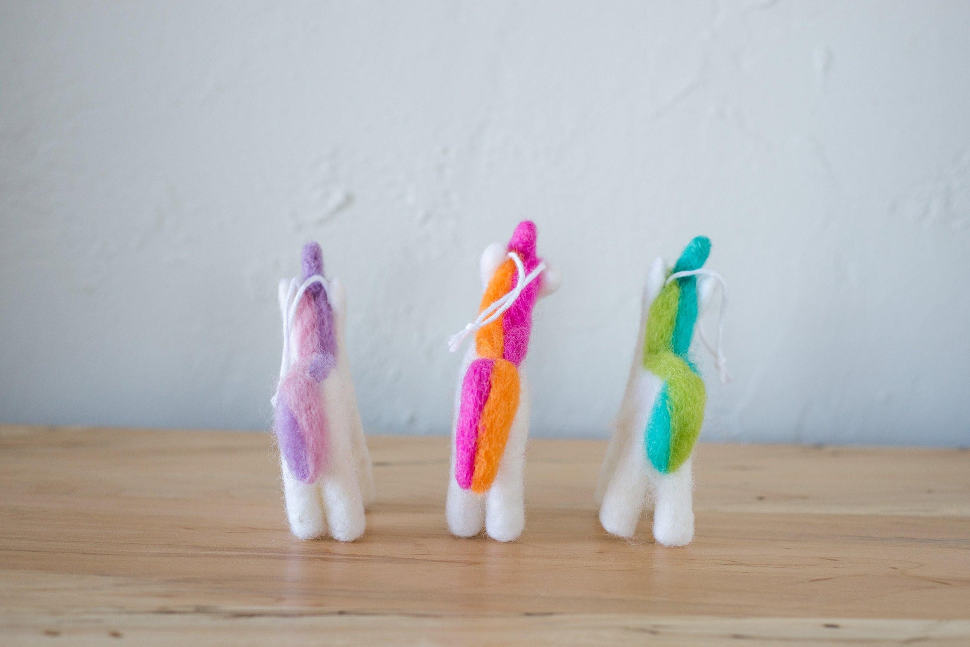 Felted Unicorn Ornaments - Redheadnblue