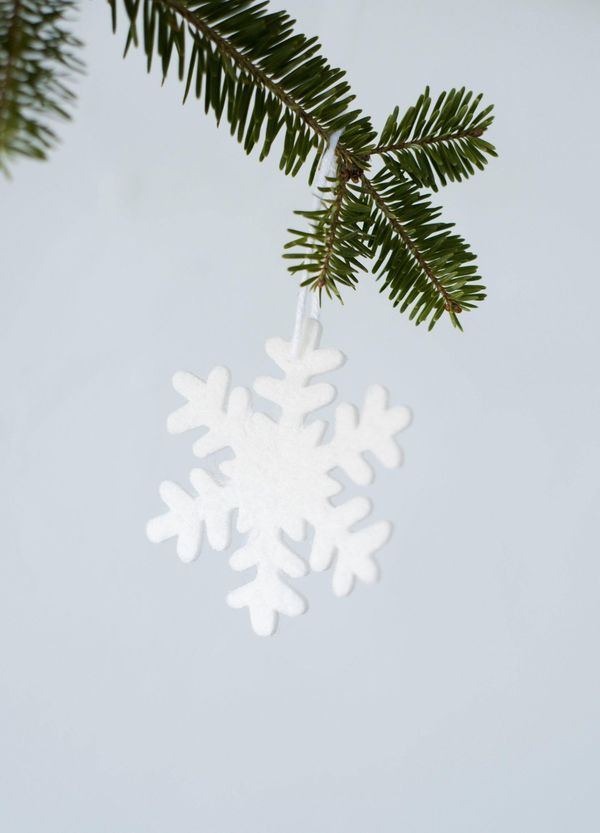 Felt Snowflake Ornaments - Redheadnblue