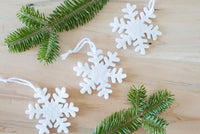 Felt Snowflake Ornaments - Redheadnblue