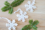 Felt Snowflake Ornaments - Redheadnblue