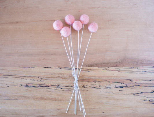 Peach Felt Ball Bouquet - Redheadnblue