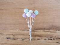 Mint & Baby Pink Felt Ball Bouquet - Redheadnblue