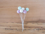 Mint & Baby Pink Felt Ball Bouquet - Redheadnblue