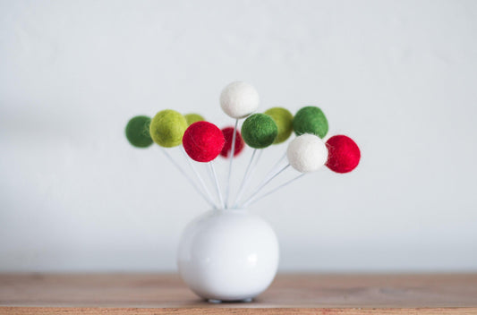 Christmas Favorite Felt Ball Bouquet - Wool Jamboree