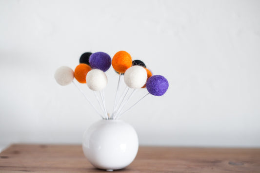 Spooky Halloween Felt Ball Bouquet