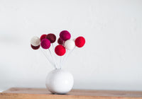 Shades of Red Felt Ball Bouquet