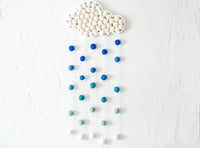 Felt Ball Blue Ombre Rain Cloud - Redheadnblue