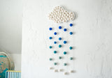 Felt Ball Blue Ombre Rain Cloud - Redheadnblue