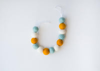 Cider & Baby Blue Curtain Ties - Redheadnblue