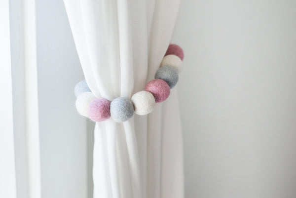 Baby Pink Curtain Ties - Redheadnblue