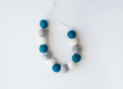 Teal & Neutrals Curtain Ties - Redheadnblue