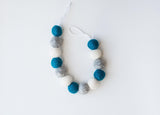 Teal & Neutrals Curtain Ties - Redheadnblue