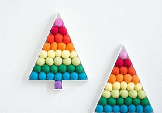 Rainbow Felt Ball Tree - Redheadnblue