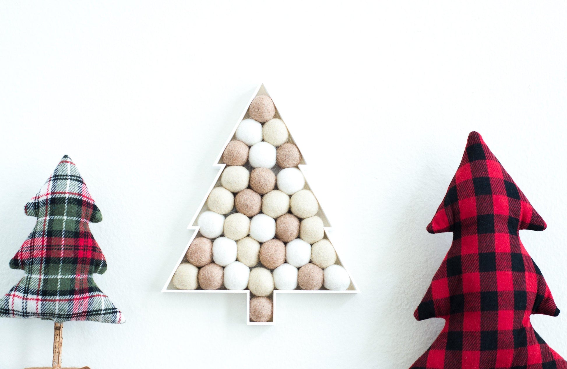 Neutral Felt Ball Tree - Redheadnblue