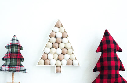 Neutral Felt Ball Tree - Redheadnblue