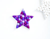 Purples Felt Ball Star - Redheadnblue