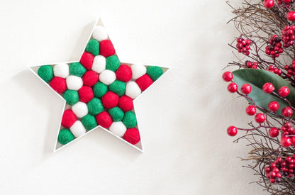 Felt Ball Christmas Star - Redheadnblue