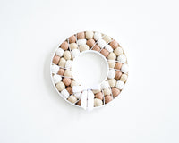 Neutrals Felt Ball Wreath - Redheadnblue
