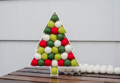 Felt Ball Christmas Tree - Redheadnblue