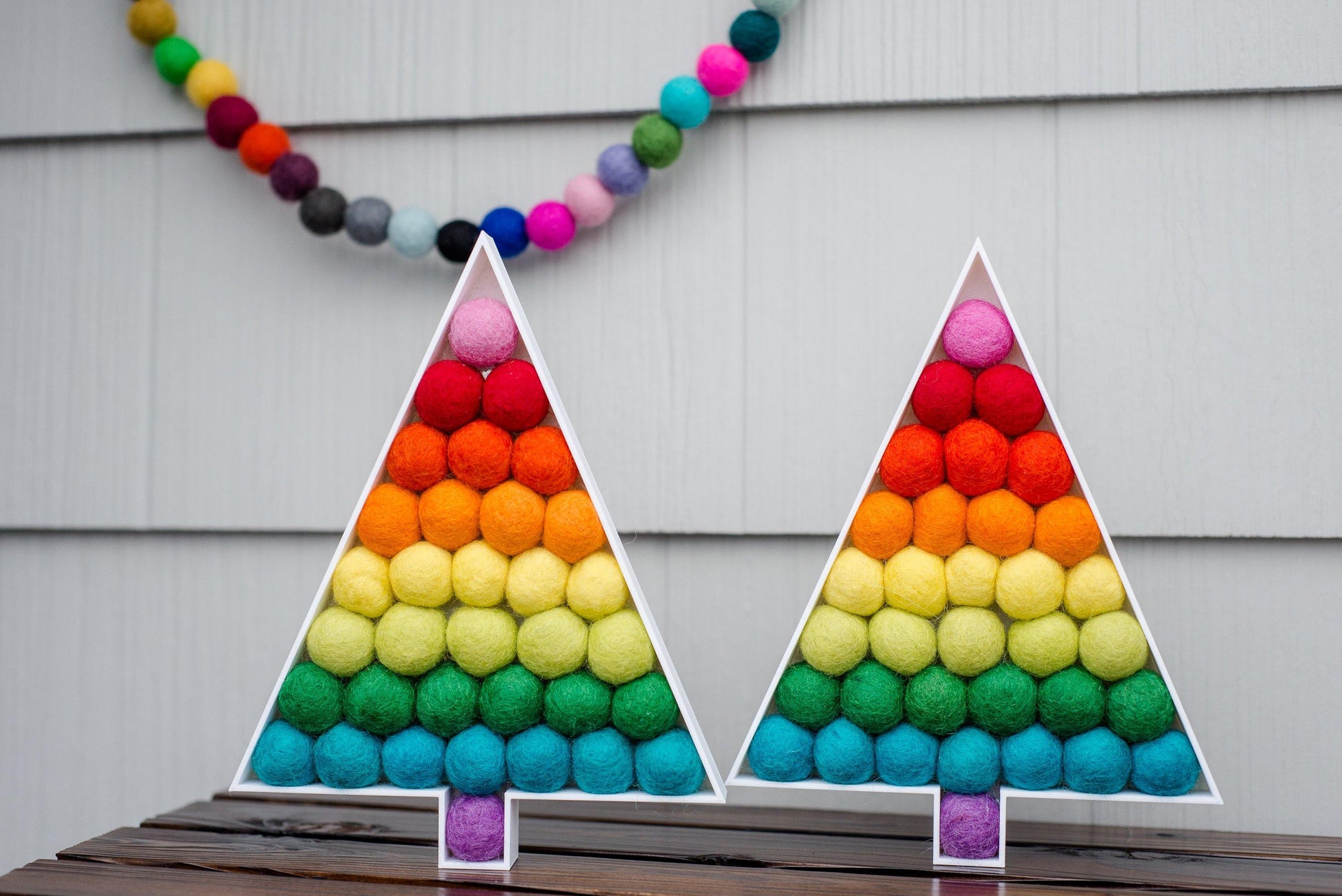 Rainbow Felt Ball Tree - Redheadnblue