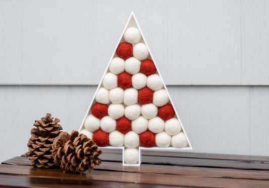 White & Red Christmas Tree - Redheadnblue