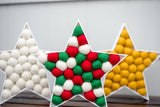 Felt Ball Christmas Star - Redheadnblue