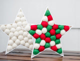 Felt Ball Christmas Star - Redheadnblue