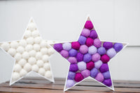 Purples Felt Ball Star - Redheadnblue