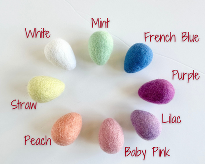 Rainbow Wool Egg Garland