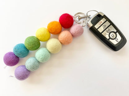 Custom Felt Ball Keychain