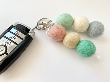 Custom Felt Ball Keychain