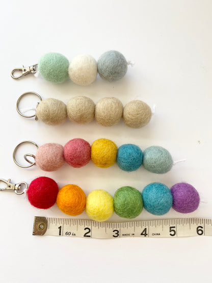 Custom Felt Ball Keychain