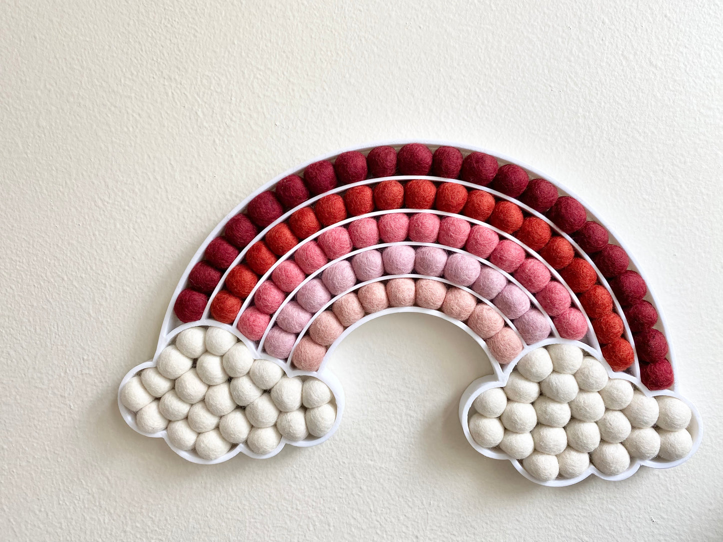 Pink Gradient Felt Ball Cloud Rainbow