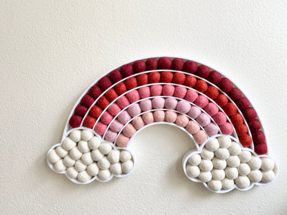 Pink Gradient Felt Ball Cloud Rainbow