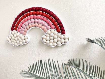 Pink Gradient Felt Ball Cloud Rainbow