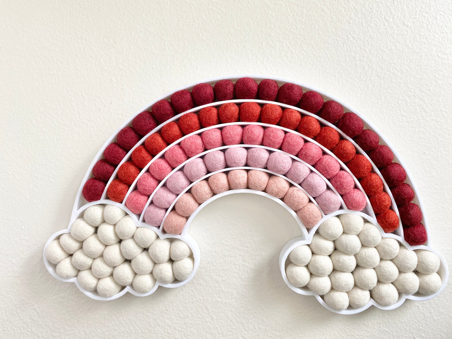 Pink Gradient Felt Ball Cloud Rainbow