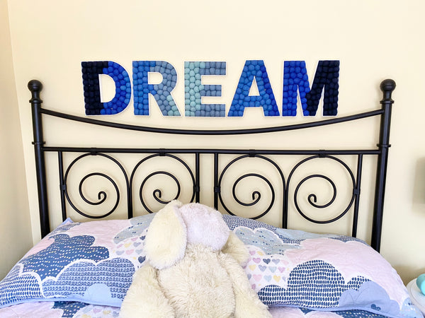 DREAM Felt Ball Letters