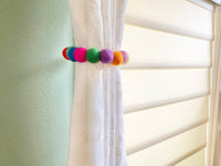 Random Rainbow Curtain Ties