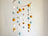 Cider & Baby Blue Felt Ceiling Mobile