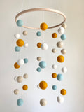 Cider & Baby Blue Felt Ceiling Mobile