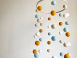 Cider & Baby Blue Felt Ceiling Mobile