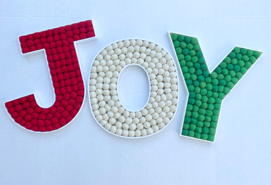 Christmas JOY Felt Ball Letters